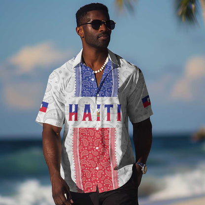 Custom Afro-Haitians Football Hawaiian Shirt Paisley Flag Pattern Design LT19