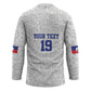 Custom Afro-Haitians Football Hockey Jersey Paisley Flag Pattern Design