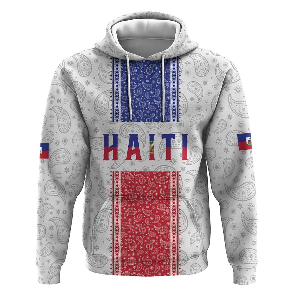 Custom Afro-Haitians Football Hoodie Paisley Flag Pattern Design - African Pride