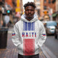 Custom Afro-Haitians Football Hoodie Paisley Flag Pattern Design - African Pride
