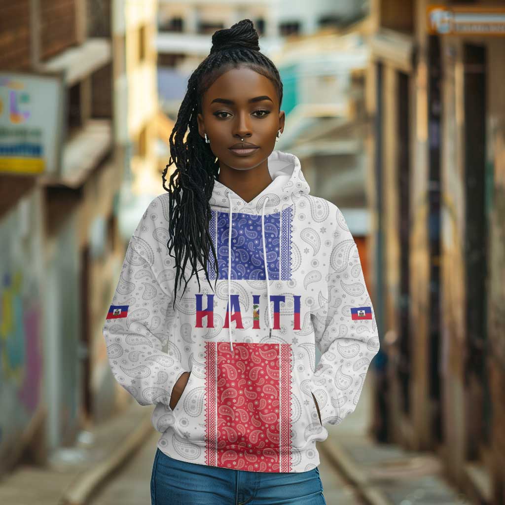 Custom Afro-Haitians Football Hoodie Paisley Flag Pattern Design - African Pride