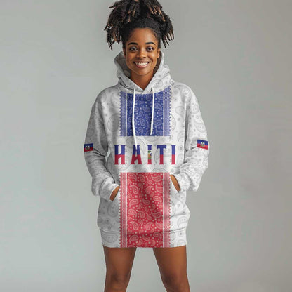 Custom Afro-Haitians Football Hoodie Dress Paisley Flag Pattern Design - African Pride