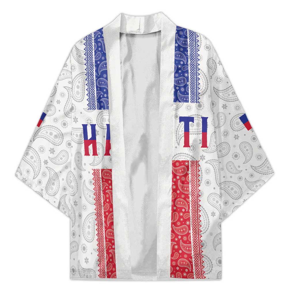 Custom Afro-Haitians Football Kimono Paisley Flag Pattern Design