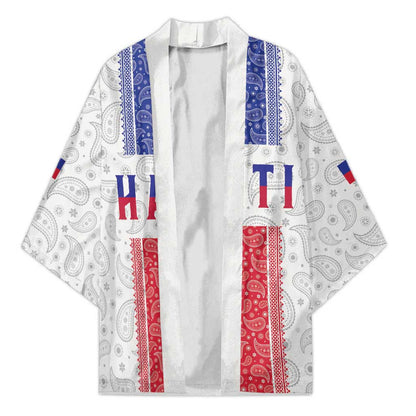 Custom Afro-Haitians Football Kimono Paisley Flag Pattern Design