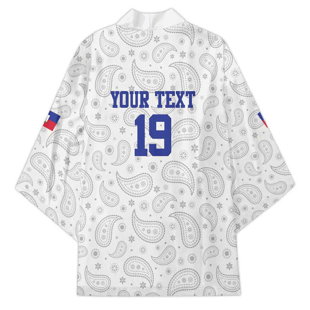 Custom Afro-Haitians Football Kimono Paisley Flag Pattern Design