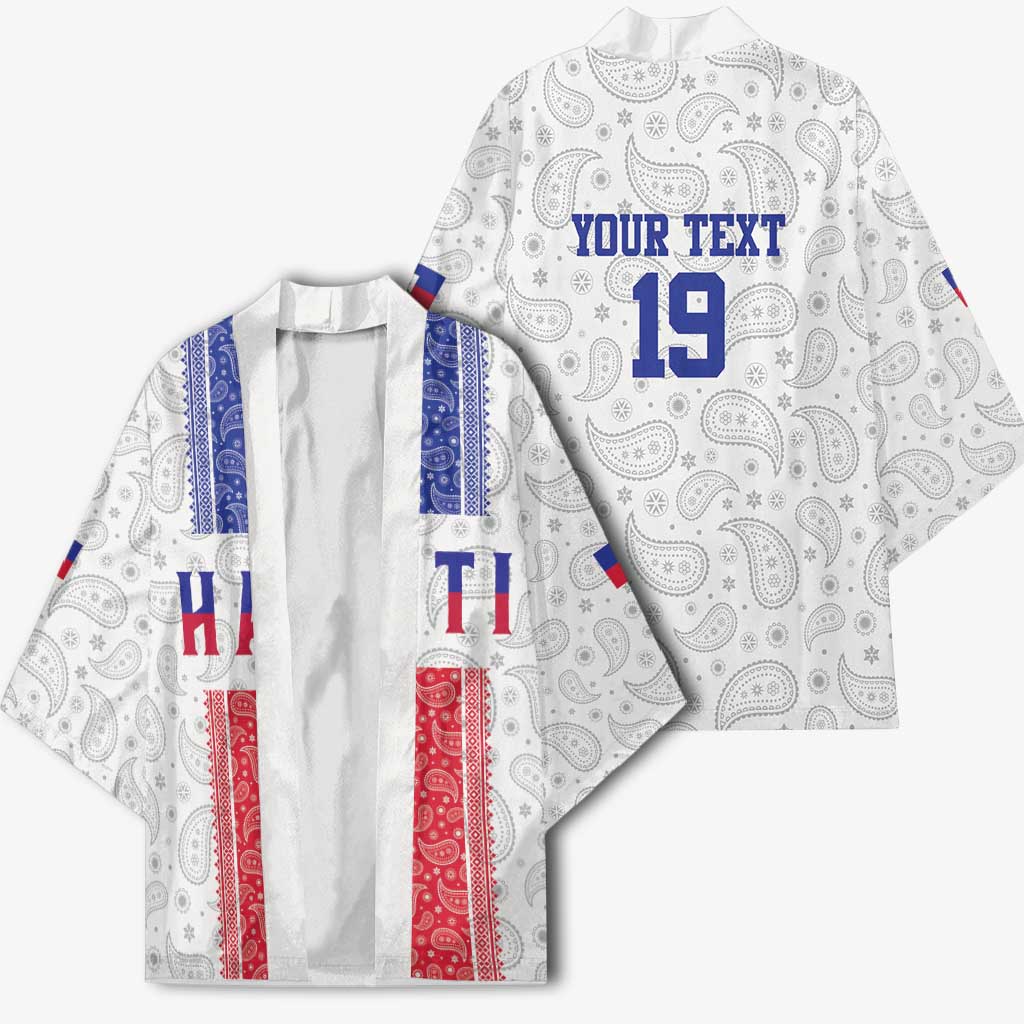 Custom Afro-Haitians Football Kimono Paisley Flag Pattern Design