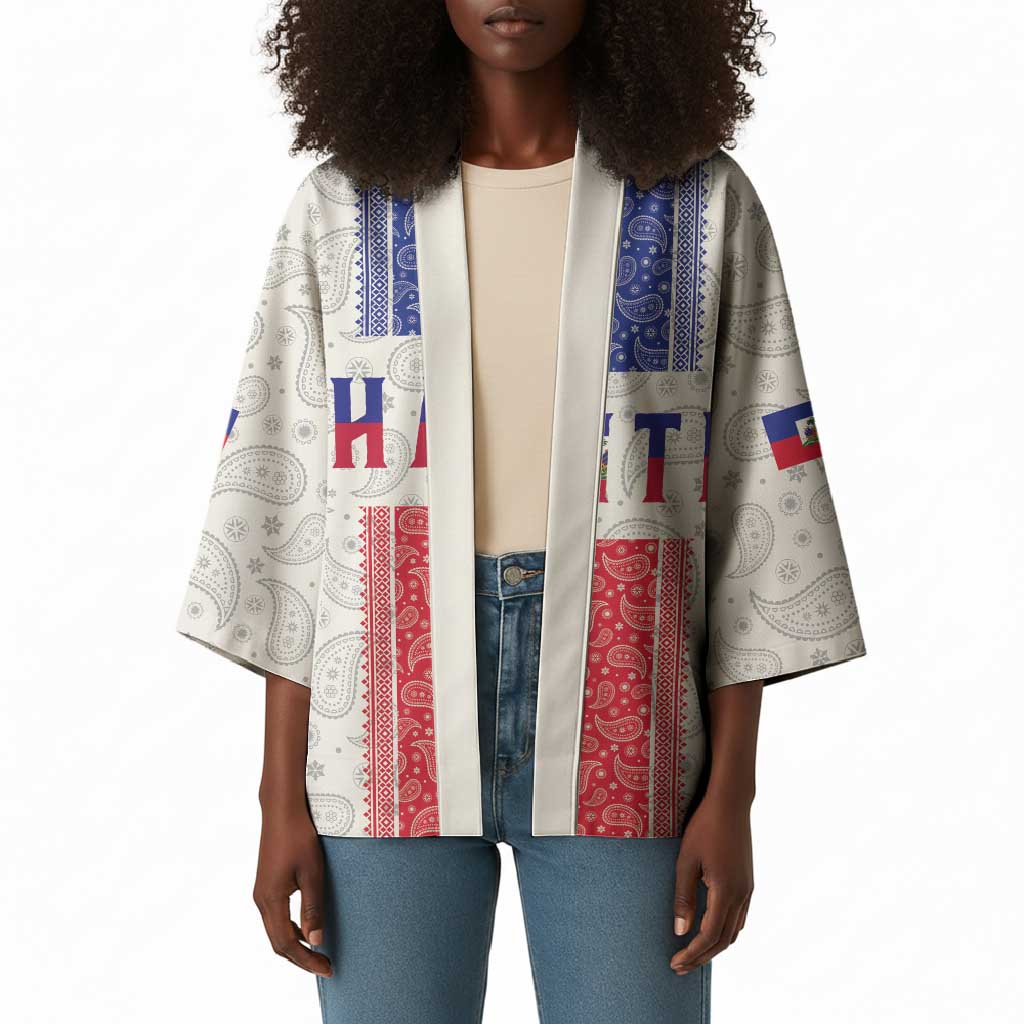 Custom Afro-Haitians Football Kimono Paisley Flag Pattern Design