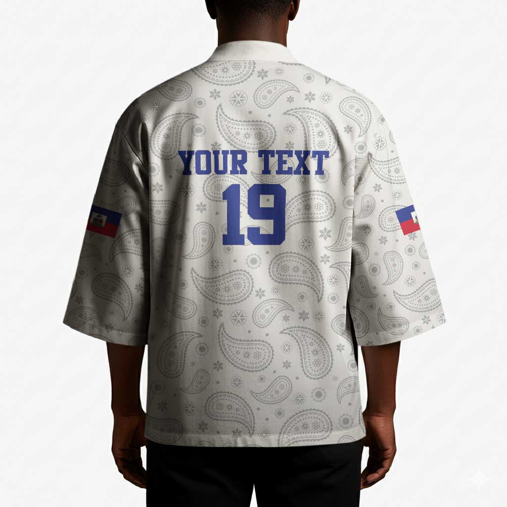 Custom Afro-Haitians Football Kimono Paisley Flag Pattern Design