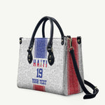 Custom Afro-Haitians Football Leather Bag Paisley Flag Pattern Design
