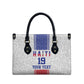Custom Afro-Haitians Football Leather Bag Paisley Flag Pattern Design