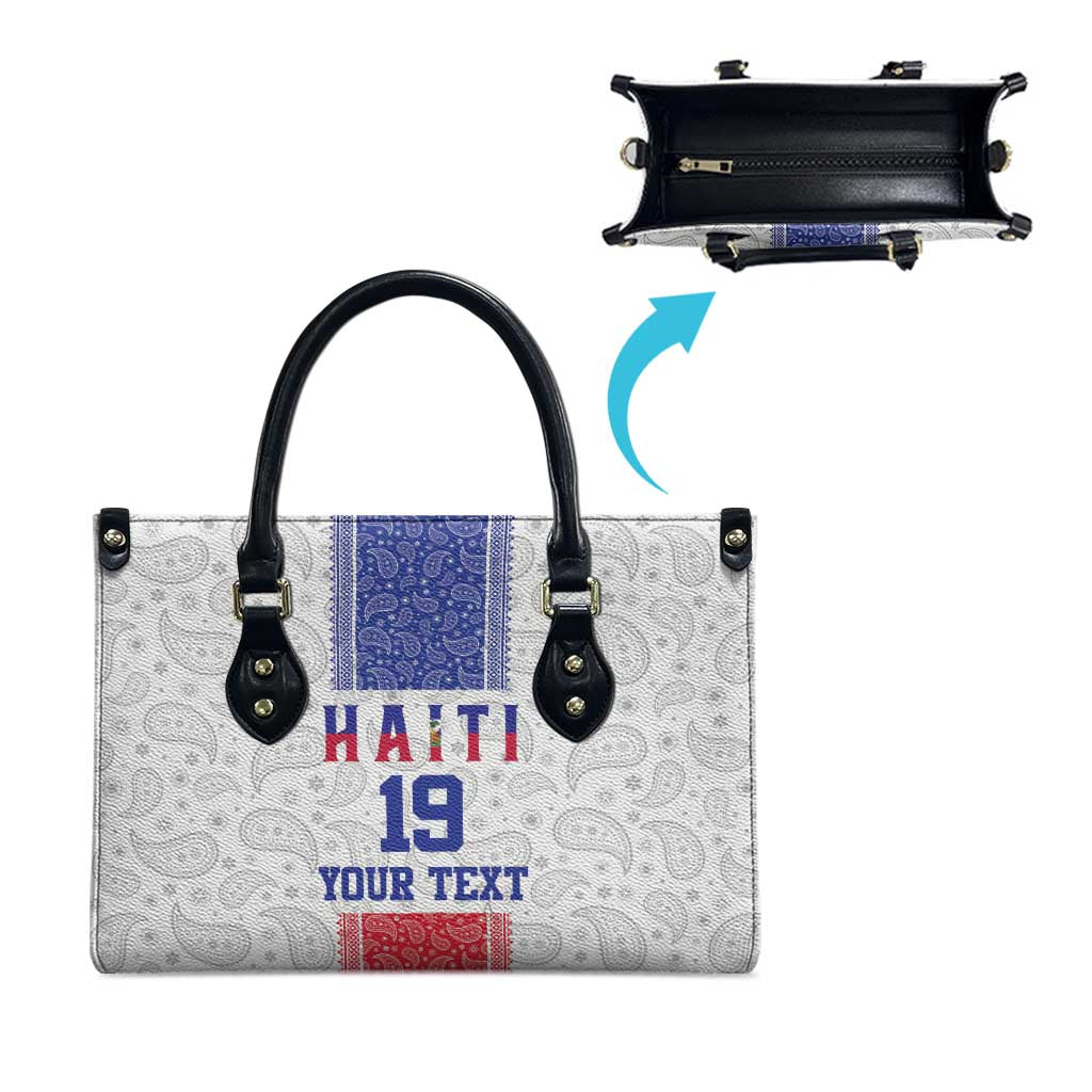 Custom Afro-Haitians Football Leather Bag Paisley Flag Pattern Design