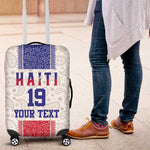 Custom Afro-Haitians Football Luggage Cover Paisley Flag Pattern Design - African Pride