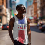 Custom Afro-Haitians Football Men Tank Top Paisley Flag Pattern Design - African Pride
