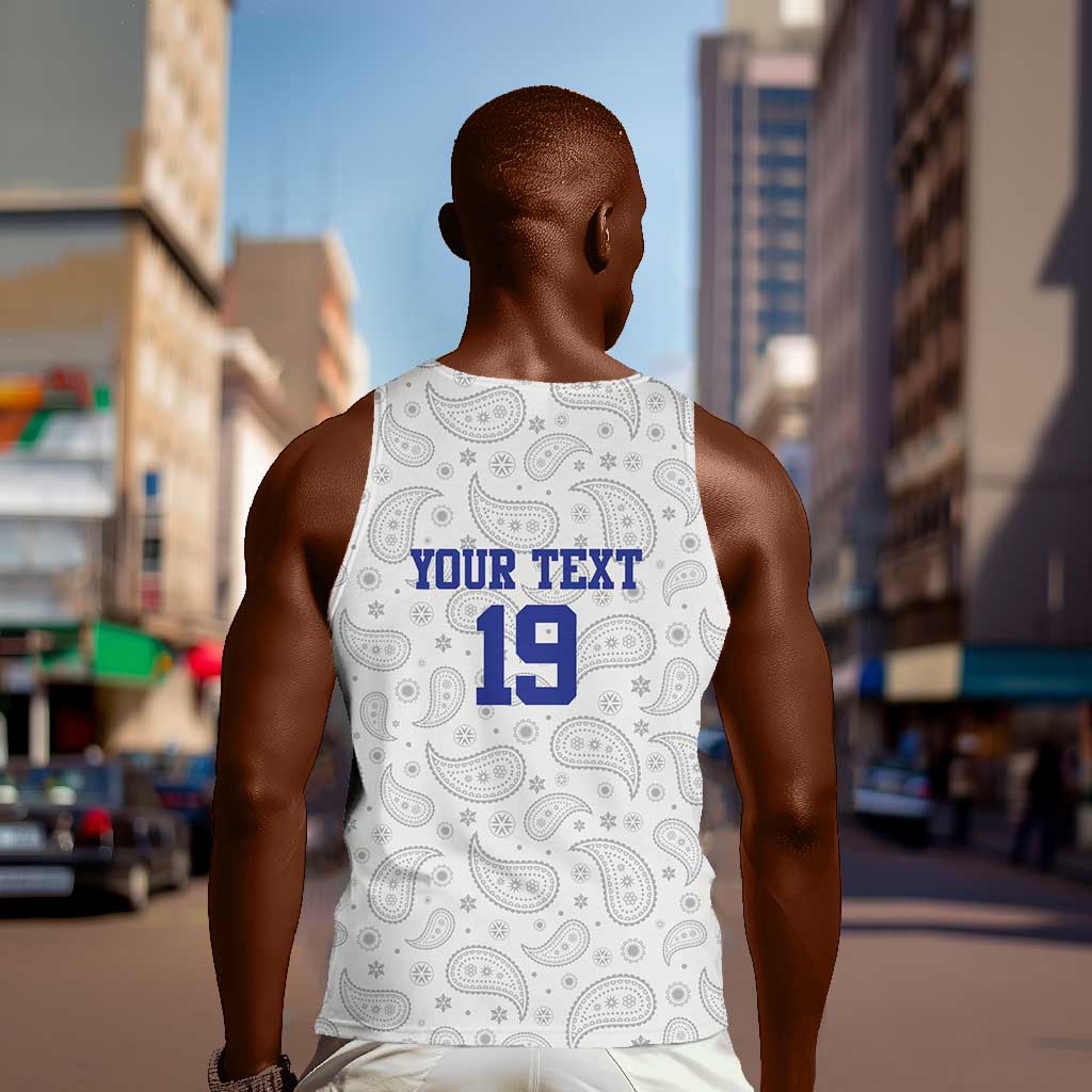 Custom Afro-Haitians Football Men Tank Top Paisley Flag Pattern Design - African Pride