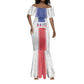 Custom Afro-Haitians Football Mermaid Dress Paisley Flag Pattern Design LT19