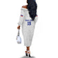 Custom Afro-Haitians Football Off The Shoulder Long Sleeve Dress Paisley Flag Pattern Design - African Pride