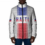 Custom Afro-Haitians Football Padded Jacket Paisley Flag Pattern Design