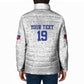 Custom Afro-Haitians Football Padded Jacket Paisley Flag Pattern Design