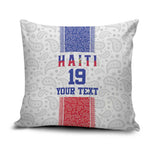 Custom Afro-Haitians Football Pillow Cover Paisley Flag Pattern Design