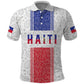 Custom Afro-Haitians Football Polo Shirt Paisley Flag Pattern Design LT19