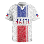 Custom Afro-Haitians Football Rugby Jersey Paisley Flag Pattern Design LT19