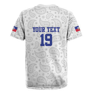 Custom Afro-Haitians Football Rugby Jersey Paisley Flag Pattern Design LT19