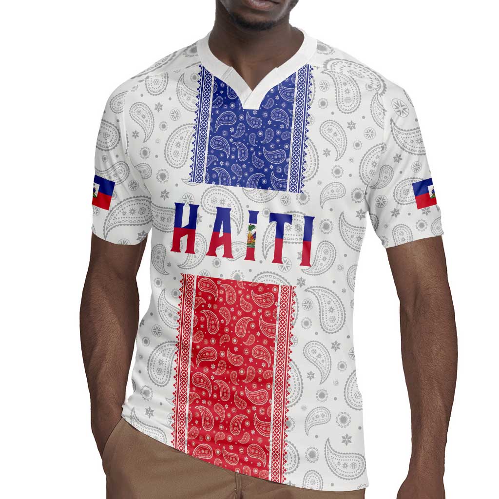 Custom Afro-Haitians Football Rugby Jersey Paisley Flag Pattern Design LT19