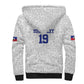 Custom Afro-Haitians Football Sherpa Hoodie Paisley Flag Pattern Design - African Pride