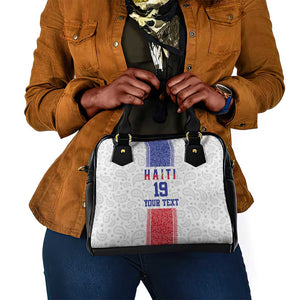Custom Afro-Haitians Football Shoulder Handbag Paisley Flag Pattern Design - African Pride