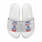 Custom Afro-Haitians Football Slide Sandals Paisley Flag Pattern Design