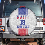 Custom Afro-Haitians Football Spare Tire Cover Paisley Flag Pattern Design - African Pride