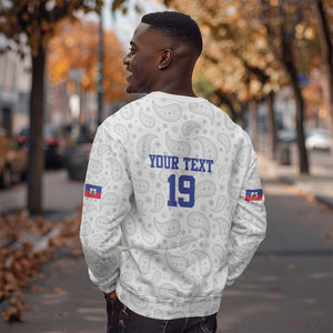 Custom Afro-Haitians Football Sweatshirt Paisley Flag Pattern Design - African Pride