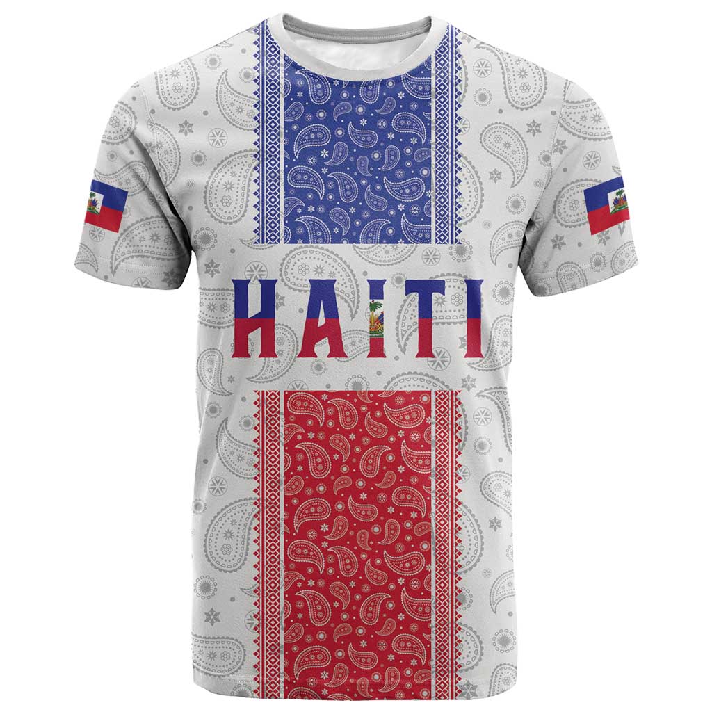 Custom Afro-Haitians Football T shirt Paisley Flag Pattern Design LT19