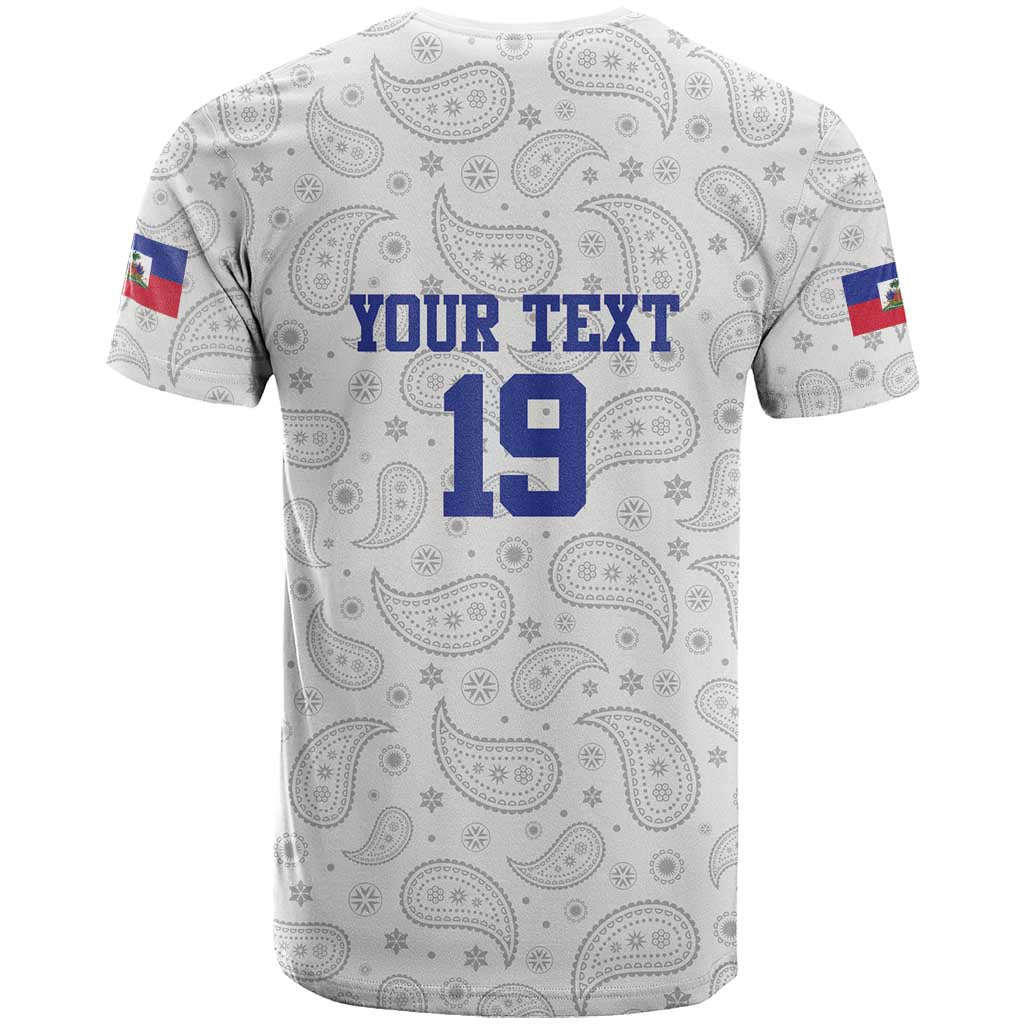 Custom Afro-Haitians Football T shirt Paisley Flag Pattern Design LT19