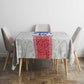 Custom Afro-Haitians Football Tablecloth Paisley Flag Pattern Design - African Pride