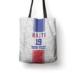 Custom Afro-Haitians Football Tote Bag Paisley Flag Pattern Design
