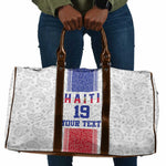Custom Afro-Haitians Football Travel Bag Paisley Flag Pattern Design