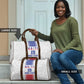 Custom Afro-Haitians Football Travel Bag Paisley Flag Pattern Design