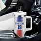 Custom Afro-Haitians Football Tumbler With Handle Paisley Flag Pattern Design - African Pride