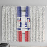 Custom Afro-Haitians Football Window Curtain Paisley Flag Pattern Design - African Pride