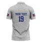 Custom Afro-Haitians Football Zipper Polo Shirt Paisley Flag Pattern Design