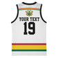 Custom World Football 2026 Ghana Basketball Jersey Black Star Adinkra Heritage White Version