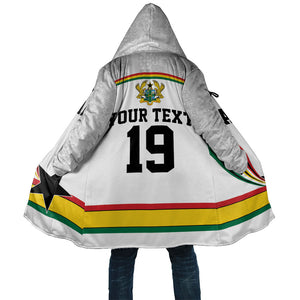 Custom World Football 2026 Ghana Cloak Black Star Adinkra Heritage White Version