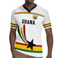 Custom World Football 2026 Ghana Rugby Jersey Black Star Adinkra Heritage White Version