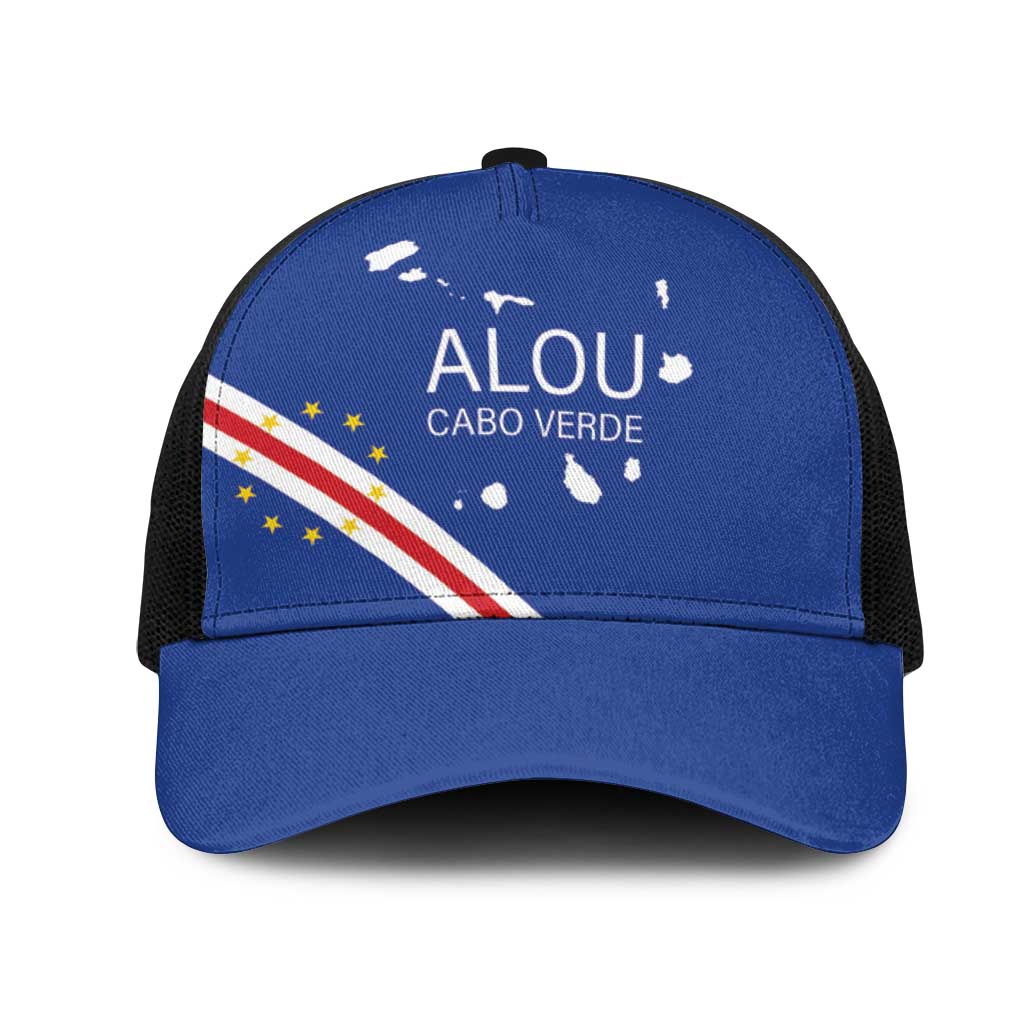 Alou Cabo Verde Football Baseball Net Cap Island Map Flag Pride