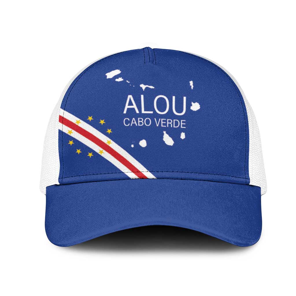 Alou Cabo Verde Football Baseball Net Cap Island Map Flag Pride