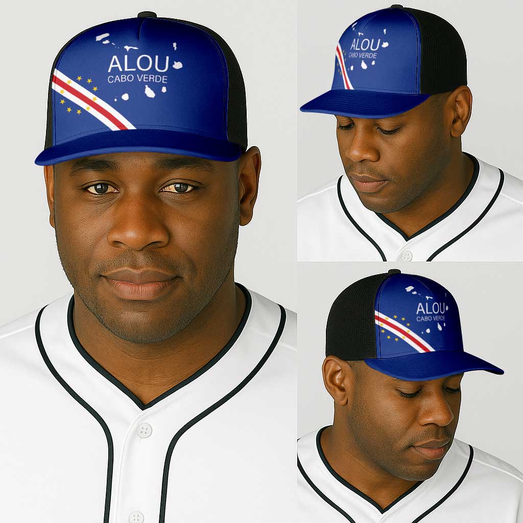 Alou Cabo Verde Football Baseball Net Cap Island Map Flag Pride