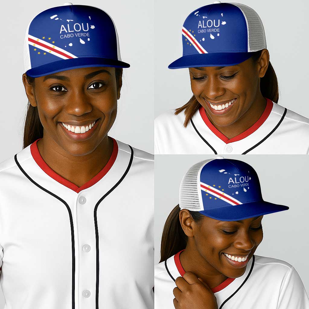 Alou Cabo Verde Football Baseball Net Cap Island Map Flag Pride