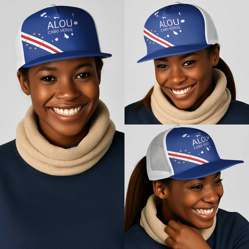 Alou Cabo Verde Football Mesh Trucker Cap Island Map Flag Pride
