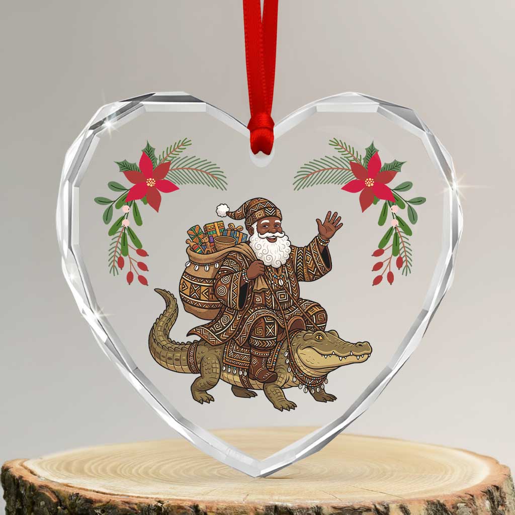 Mali Christmas Glass Ornament Santa Nile Crocodile